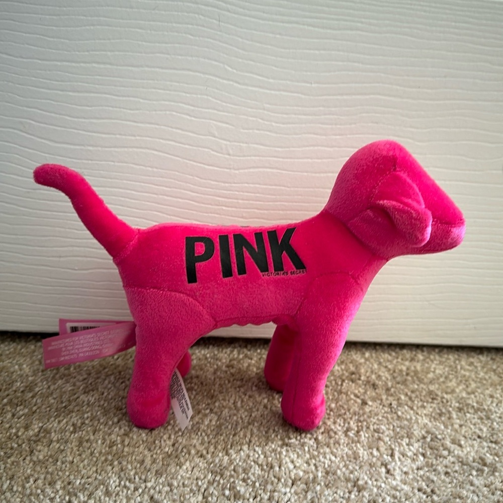 Victorias Secret Pink Dog in pink velvet material